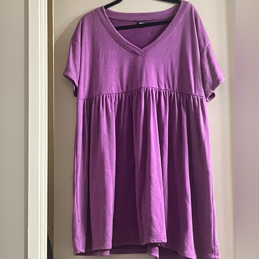 Shirt purple dress.-..perfect for summer or with leggings in other seasons.